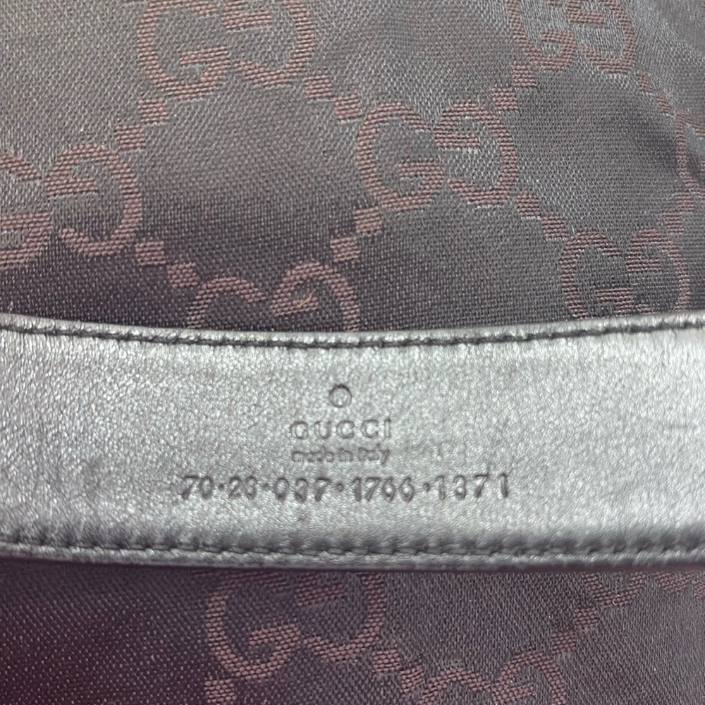 Gucci Black/Tan Belt Interlocking GGs EUC - Picture 3 of 9
